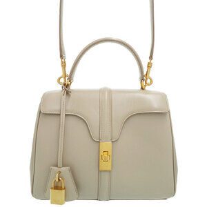 Celine 16 2way HandBag Shoulder Bag satinated calfskin